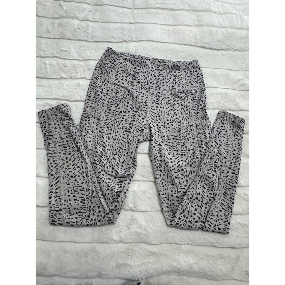 Apana High Rise Printed Pocket Yoga Leggings Gray Black Stretch Women's‎ M - Picture 6 of 8